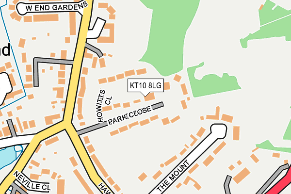 KT10 8LG map - OS OpenMap – Local (Ordnance Survey) KT10 8LG map - OS OpenMap – Local (Ordnance Survey)