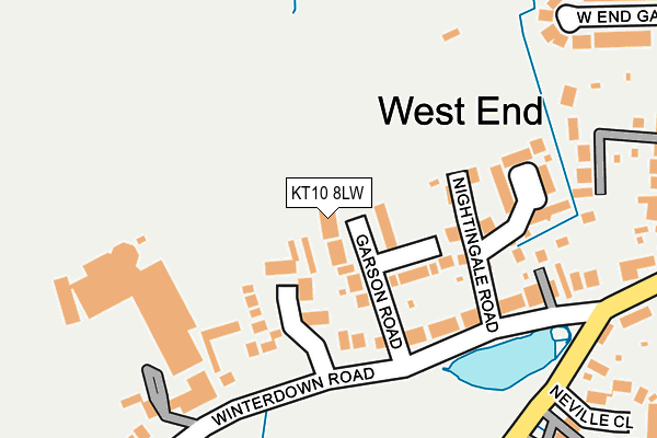 KT10 8LW map - OS OpenMap – Local (Ordnance Survey) KT10 8LW map - OS OpenMap – Local (Ordnance Survey)
