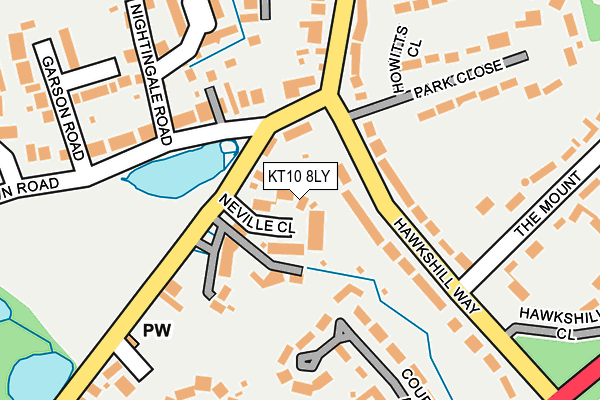 KT10 8LY map - OS OpenMap – Local (Ordnance Survey) KT10 8LY map - OS OpenMap – Local (Ordnance Survey)