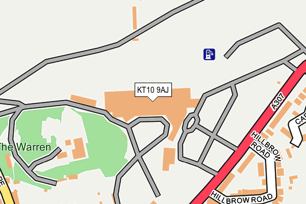 KT10 9AJ map - OS OpenMap – Local (Ordnance Survey) KT10 9AJ map - OS OpenMap – Local (Ordnance Survey)