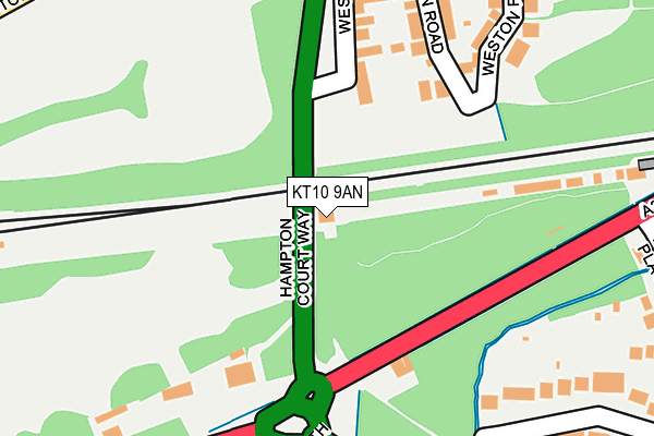 KT10 9AN map - OS OpenMap – Local (Ordnance Survey) KT10 9AN map - OS OpenMap – Local (Ordnance Survey)