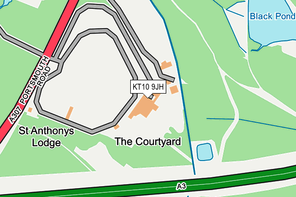 KT10 9JH map - OS OpenMap – Local (Ordnance Survey) KT10 9JH map - OS OpenMap – Local (Ordnance Survey)