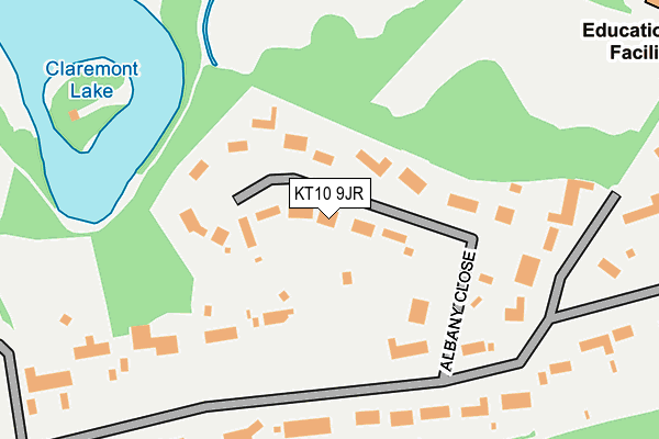 KT10 9JR map - OS OpenMap – Local (Ordnance Survey) KT10 9JR map - OS OpenMap – Local (Ordnance Survey)