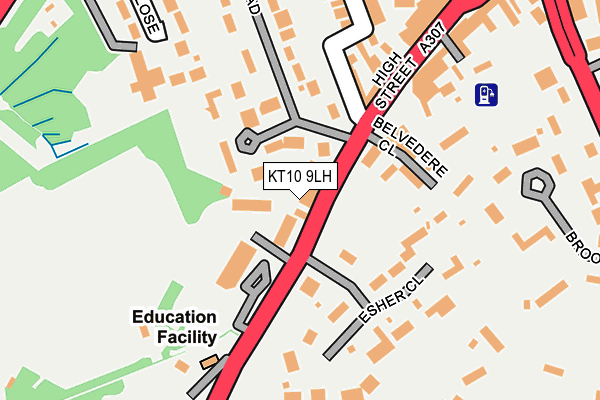 KT10 9LH map - OS OpenMap – Local (Ordnance Survey) KT10 9LH map - OS OpenMap – Local (Ordnance Survey)