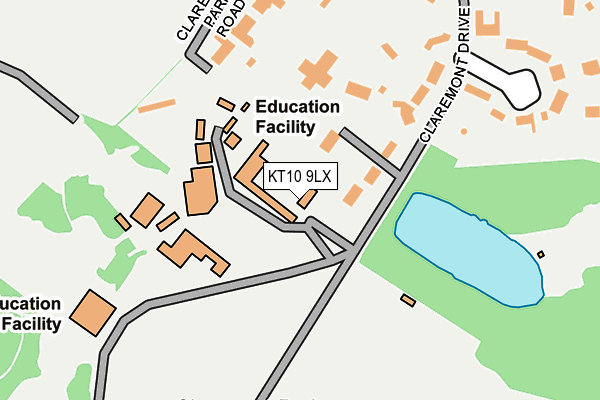 KT10 9LX map - OS OpenMap – Local (Ordnance Survey) KT10 9LX map - OS OpenMap – Local (Ordnance Survey)