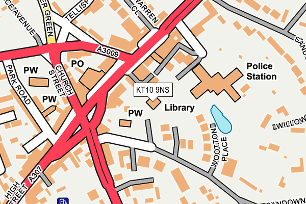 KT10 9NS map - OS OpenMap – Local (Ordnance Survey) KT10 9NS map - OS OpenMap – Local (Ordnance Survey)