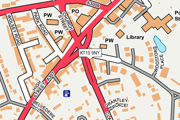 KT10 9NY map - OS OpenMap – Local (Ordnance Survey) KT10 9NY map - OS OpenMap – Local (Ordnance Survey)
