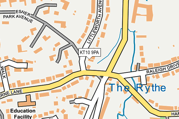 KT10 9PA map - OS OpenMap – Local (Ordnance Survey) KT10 9PA map - OS OpenMap – Local (Ordnance Survey)