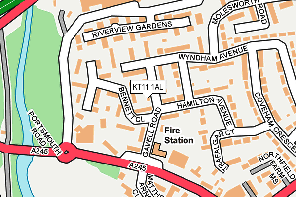 KT11 1AL map - OS OpenMap – Local (Ordnance Survey) KT11 1AL map - OS OpenMap – Local (Ordnance Survey)