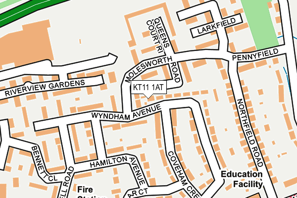KT11 1AT map - OS OpenMap – Local (Ordnance Survey) KT11 1AT map - OS OpenMap – Local (Ordnance Survey)