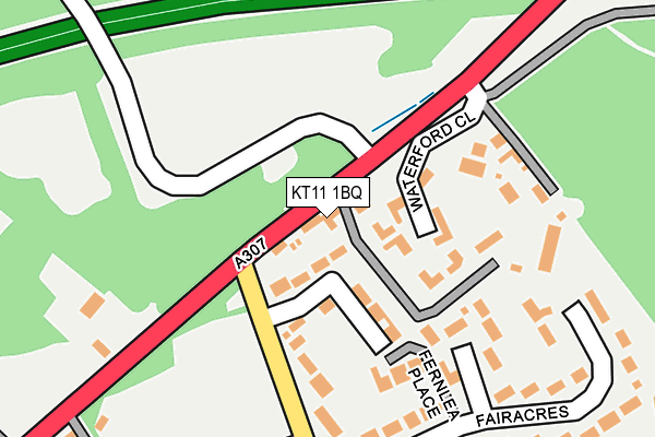 KT11 1BQ map - OS OpenMap – Local (Ordnance Survey) KT11 1BQ map - OS OpenMap – Local (Ordnance Survey)