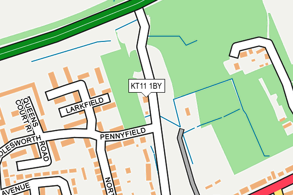 KT11 1BY map - OS OpenMap – Local (Ordnance Survey) KT11 1BY map - OS OpenMap – Local (Ordnance Survey)