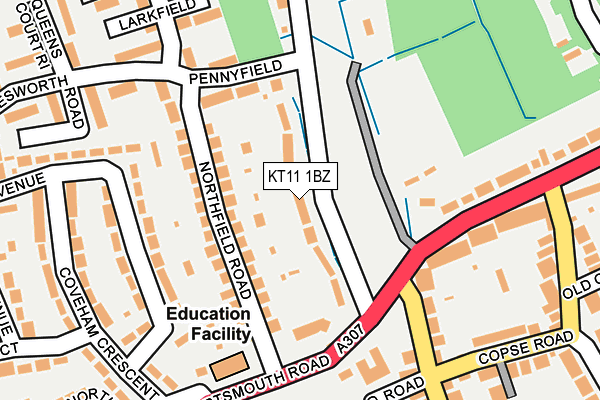 KT11 1BZ map - OS OpenMap – Local (Ordnance Survey) KT11 1BZ map - OS OpenMap – Local (Ordnance Survey)