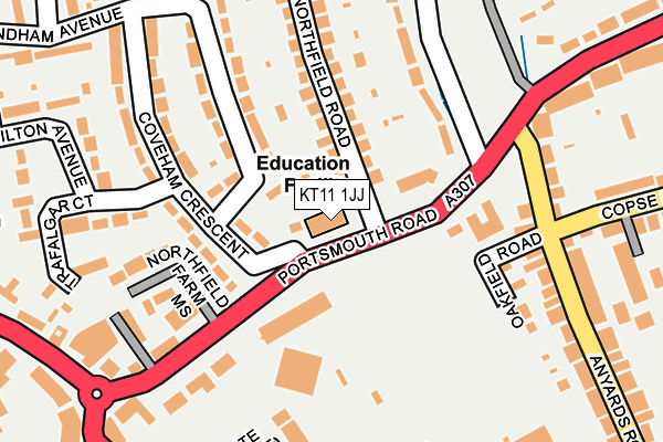 KT11 1JJ map - OS OpenMap – Local (Ordnance Survey) KT11 1JJ map - OS OpenMap – Local (Ordnance Survey)