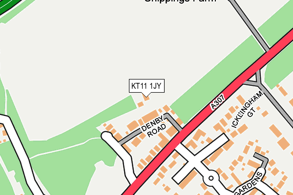 KT11 1JY map - OS OpenMap – Local (Ordnance Survey) KT11 1JY map - OS OpenMap – Local (Ordnance Survey)