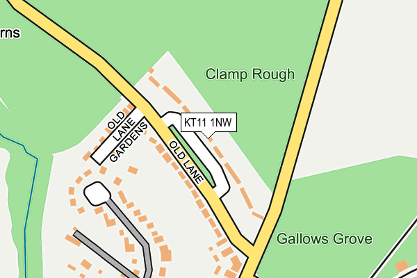 KT11 1NW map - OS OpenMap – Local (Ordnance Survey) KT11 1NW map - OS OpenMap – Local (Ordnance Survey)