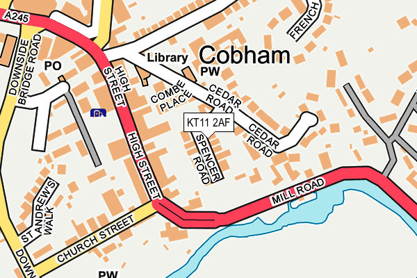 KT11 2AF map - OS OpenMap – Local (Ordnance Survey) KT11 2AF map - OS OpenMap – Local (Ordnance Survey)