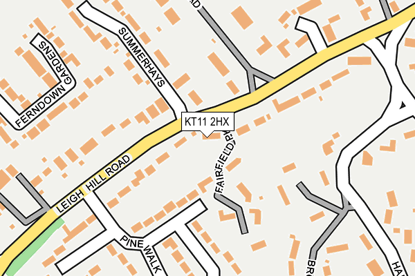 KT11 2HX map - OS OpenMap – Local (Ordnance Survey) KT11 2HX map - OS OpenMap – Local (Ordnance Survey)