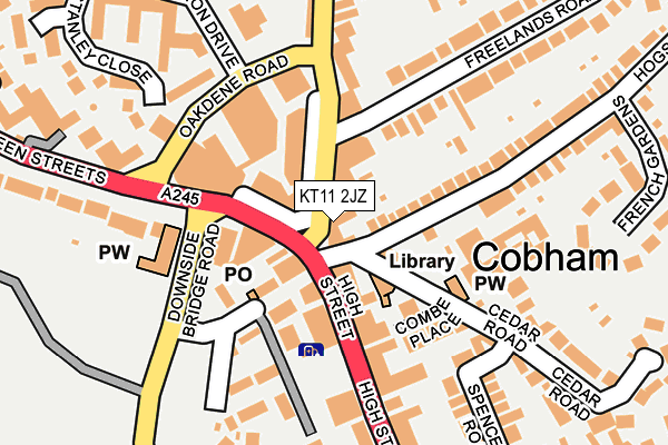 KT11 2JZ map - OS OpenMap – Local (Ordnance Survey) KT11 2JZ map - OS OpenMap – Local (Ordnance Survey)