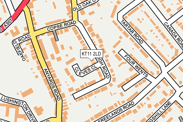KT11 2LD map - OS OpenMap – Local (Ordnance Survey) KT11 2LD map - OS OpenMap – Local (Ordnance Survey)