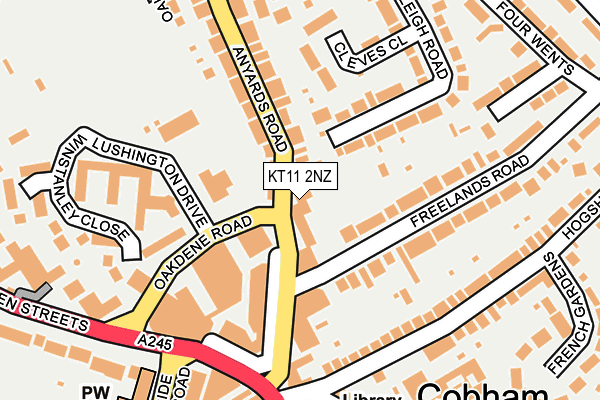 KT11 2NZ map - OS OpenMap – Local (Ordnance Survey) KT11 2NZ map - OS OpenMap – Local (Ordnance Survey)