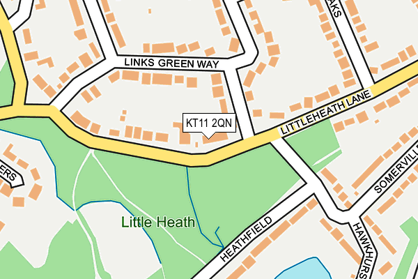 KT11 2QN map - OS OpenMap – Local (Ordnance Survey) KT11 2QN map - OS OpenMap – Local (Ordnance Survey)