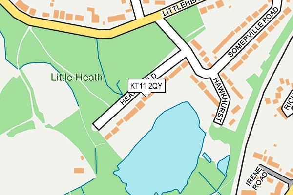 KT11 2QY map - OS OpenMap – Local (Ordnance Survey) KT11 2QY map - OS OpenMap – Local (Ordnance Survey)