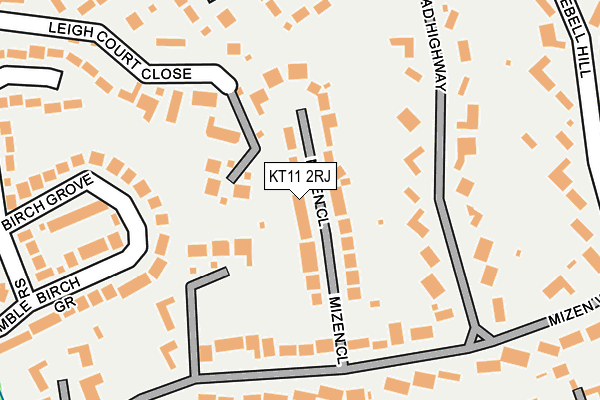 KT11 2RJ map - OS OpenMap – Local (Ordnance Survey) KT11 2RJ map - OS OpenMap – Local (Ordnance Survey)