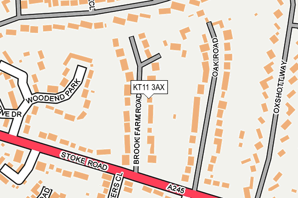KT11 3AX map - OS OpenMap – Local (Ordnance Survey) KT11 3AX map - OS OpenMap – Local (Ordnance Survey)