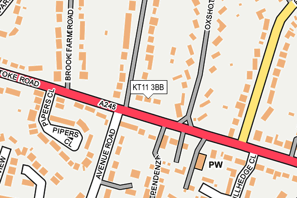 KT11 3BB map - OS OpenMap – Local (Ordnance Survey) KT11 3BB map - OS OpenMap – Local (Ordnance Survey)