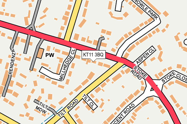KT11 3BQ map - OS OpenMap – Local (Ordnance Survey) KT11 3BQ map - OS OpenMap – Local (Ordnance Survey)