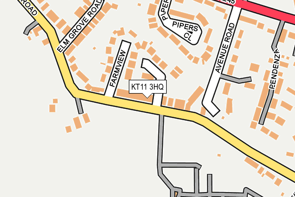 KT11 3HQ map - OS OpenMap – Local (Ordnance Survey) KT11 3HQ map - OS OpenMap – Local (Ordnance Survey)