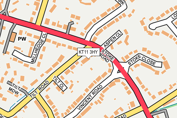 KT11 3HY map - OS OpenMap – Local (Ordnance Survey) KT11 3HY map - OS OpenMap – Local (Ordnance Survey)