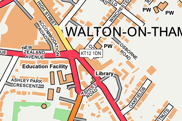 KT12 1DN map - OS OpenMap – Local (Ordnance Survey) KT12 1DN map - OS OpenMap – Local (Ordnance Survey)