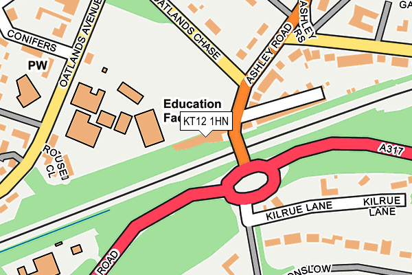 KT12 1HN map - OS OpenMap – Local (Ordnance Survey) KT12 1HN map - OS OpenMap – Local (Ordnance Survey)