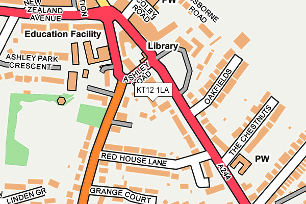 KT12 1LA map - OS OpenMap – Local (Ordnance Survey) KT12 1LA map - OS OpenMap – Local (Ordnance Survey)