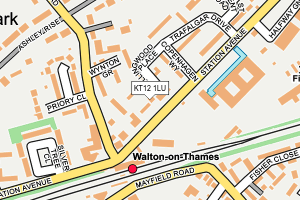 KT12 1LU map - OS OpenMap – Local (Ordnance Survey) KT12 1LU map - OS OpenMap – Local (Ordnance Survey)