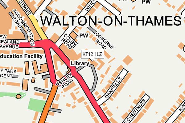 KT12 1LZ map - OS OpenMap – Local (Ordnance Survey) KT12 1LZ map - OS OpenMap – Local (Ordnance Survey)