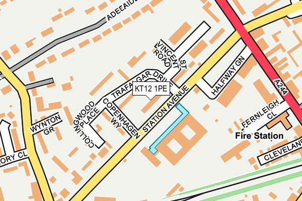 KT12 1PE map - OS OpenMap – Local (Ordnance Survey) KT12 1PE map - OS OpenMap – Local (Ordnance Survey)