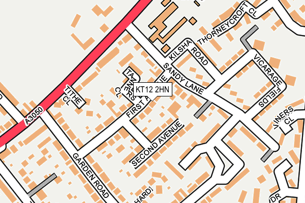 KT12 2HN map - OS OpenMap – Local (Ordnance Survey) KT12 2HN map - OS OpenMap – Local (Ordnance Survey)