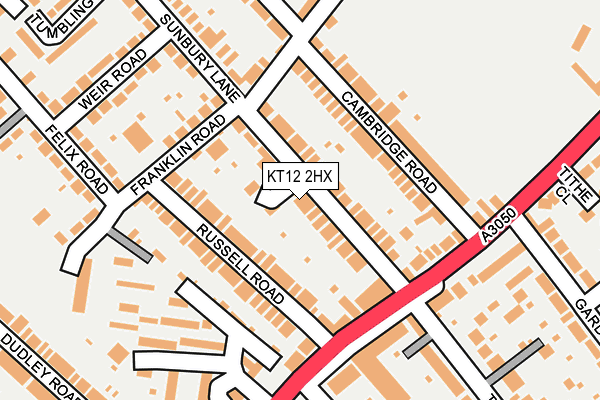 KT12 2HX map - OS OpenMap – Local (Ordnance Survey) KT12 2HX map - OS OpenMap – Local (Ordnance Survey)