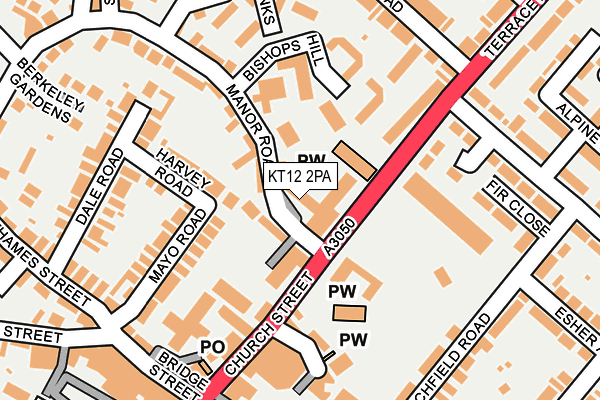 KT12 2PA map - OS OpenMap – Local (Ordnance Survey) KT12 2PA map - OS OpenMap – Local (Ordnance Survey)