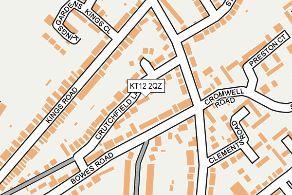 KT12 2QZ map - OS OpenMap – Local (Ordnance Survey) KT12 2QZ map - OS OpenMap – Local (Ordnance Survey)