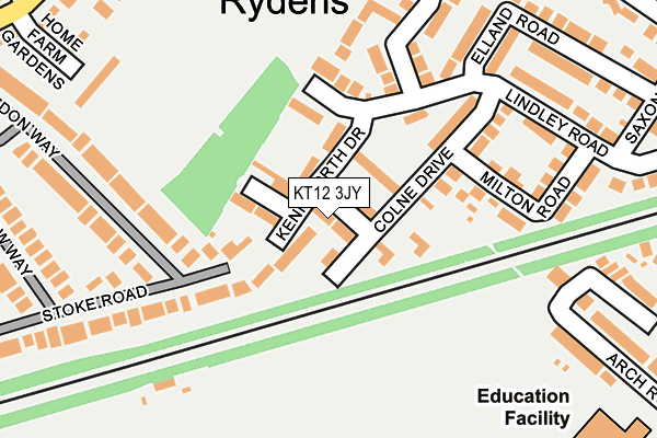 KT12 3JY map - OS OpenMap – Local (Ordnance Survey) KT12 3JY map - OS OpenMap – Local (Ordnance Survey)