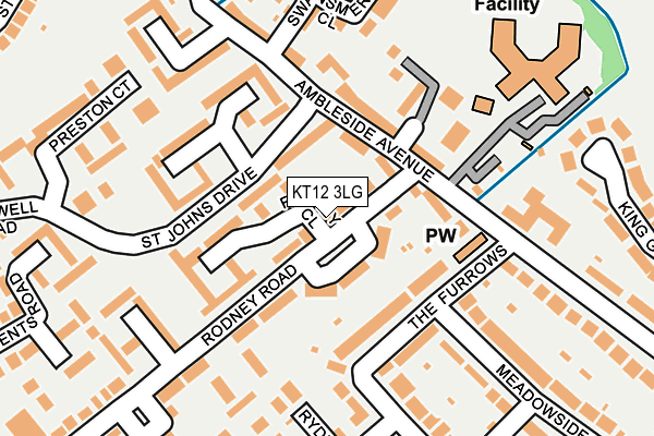 KT12 3LG map - OS OpenMap – Local (Ordnance Survey) KT12 3LG map - OS OpenMap – Local (Ordnance Survey)