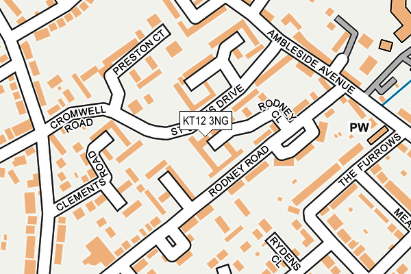 KT12 3NG map - OS OpenMap – Local (Ordnance Survey) KT12 3NG map - OS OpenMap – Local (Ordnance Survey)