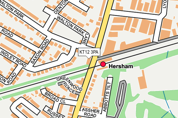 KT12 3PA map - OS OpenMap – Local (Ordnance Survey) KT12 3PA map - OS OpenMap – Local (Ordnance Survey)