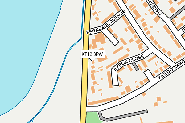 KT12 3PW map - OS OpenMap – Local (Ordnance Survey) KT12 3PW map - OS OpenMap – Local (Ordnance Survey)