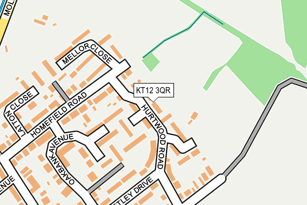 KT12 3QR map - OS OpenMap – Local (Ordnance Survey) KT12 3QR map - OS OpenMap – Local (Ordnance Survey)
