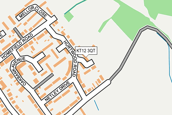KT12 3QT map - OS OpenMap – Local (Ordnance Survey) KT12 3QT map - OS OpenMap – Local (Ordnance Survey)